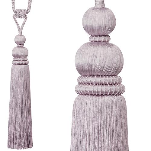 Rolls Athena Rope Curtain Tieback in Heather, a notable, statuesque tassel  tiebacks of generous proportions
