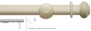 Modern Country 45mm, 55mm Corded Pole, Pearl, Button