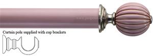 Byron 35mm, 45mm Pole Fluted Ball Powder Pink/Silver Detail