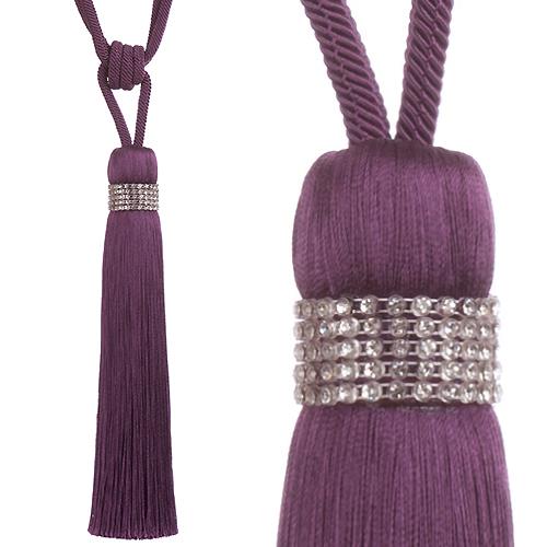 Jones Tiffany Rope Curtain Tieback, Purple