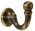 Jones Ball End Tassel Hook, Antique Brass
