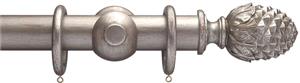 Advent 35mm Curtain Pole Distressed Silver Pineapple
