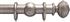 Advent 35mm Curtain Pole Distressed Silver Reeded Ball