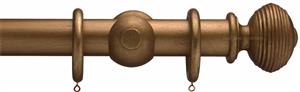 Advent 35mm Curtain Pole Distressed Bronze Reeded Ball