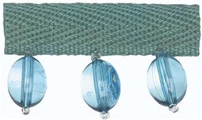 Hallis B`dazzle Trimming, Oval Beads Turquoise