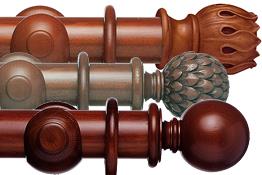 Advent Designs 47mm Traditional Wood Curtain Poles