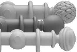 Advent Designs 35mm Shades of Grey, Curtain Poles