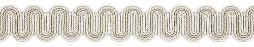 Hallis Antoinette Serpentine Scroll Braid Trimming in Ivory