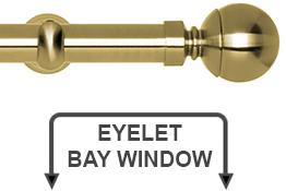 Neo 28mm Eyelet Bay Window Pole Spun Brass Ball
