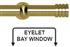 Neo 28mm Eyelet Bay Window Pole Spun Brass Stud