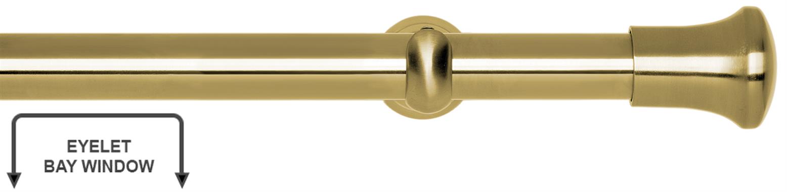 Neo 28mm Eyelet Bay Window Pole Spun Brass Trumpet