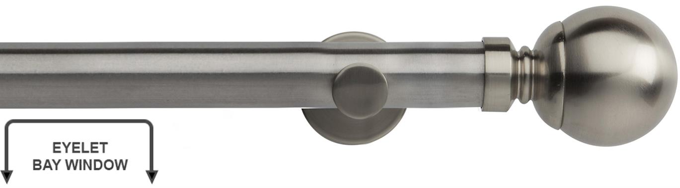 Neo 35mm Eyelet Bay Window Pole Stainless Steel Ball
