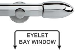 Neo 35mm Eyelet Bay Window Pole Chrome Bullet