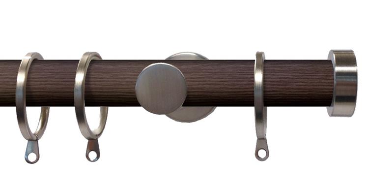 Swish Soho 28mm Metal Woodgrain Pole Funk Satin Steel