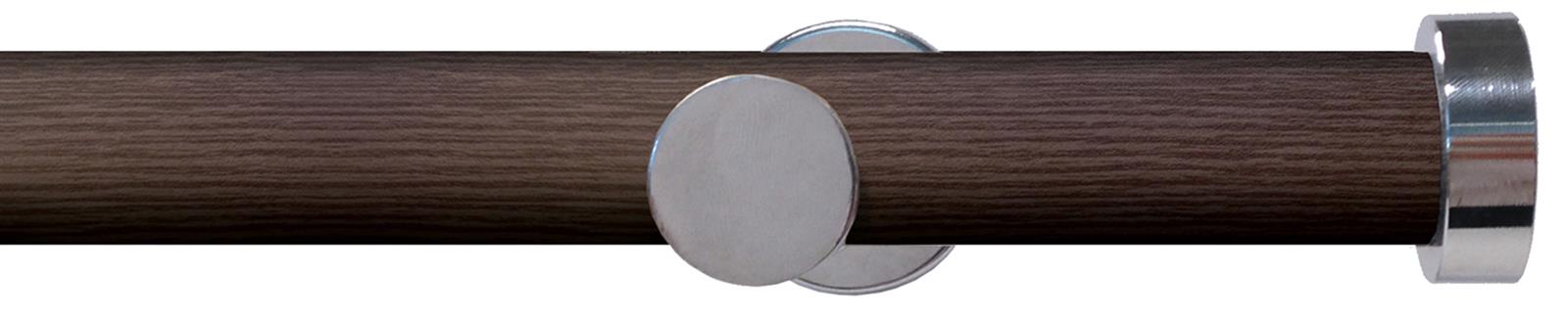 Swish Soho 28mm Metal Woodgrain Eyelet Pole Funk Chrome