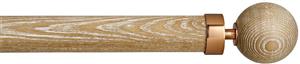 Byron Halo Wood 35mm 45mm 55mm Pole, Limed Oak, Copper Globus