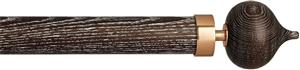 Byron Halo Wood 35mm 45mm 55mm Pole, Smoked Oak, Copper Stellar