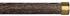 Byron Halo Wood 35mm 45mm 55mm Pole, Smoked Oak, Brass Endcap