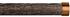 Byron Halo Wood 35mm 45mm 55mm Pole, Smoked Oak, Copper Endcap