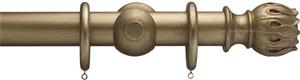 Advent 35mm Curtain Pole Antique Gold Waterlily