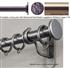 Bradley 19mm Steel Curtain Pole Polished Copper Tint, Hammered Stud 