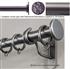Bradley 19mm Steel Curtain Pole Oil Rubbed, Hammered Stud 
