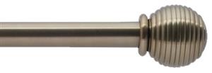 Bradley 19mm Steel Curtain Pole Brass Toned, Ribbed Ball and Collar