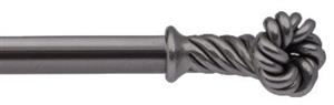 Bradley 19mm Steel Curtain Pole Oil Rubbed, Twisted Knot