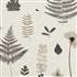 Clarke & Clarke Botanica Herbarium Charcoal_Natural Fabric
