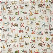 Prestigious My World Animal Alphabet Fudge Fabric