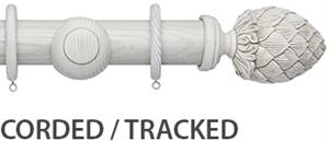 Ashbridge 45mm Corded/Tracked Pole, Parchment White, Kew