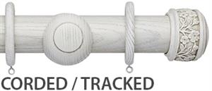 Ashbridge 45mm Corded/Tracked Pole, Parchment White, Claremont