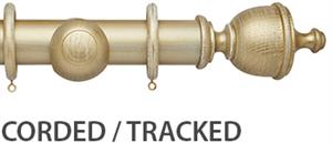 Ashbridge 45mm Corded/Tracked Pole, Gold over White, Chatsworth