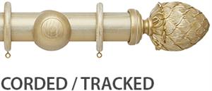 Ashbridge 45mm Corded/Tracked Pole, Gold Over White, Kew