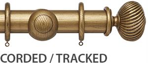 Ashbridge 45mm Corded/Tracked Pole, Baroque Gold, Seizincote