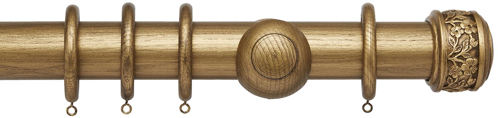 Ashbridge 45mm Wood Pole, Baroque Gold, Claremont