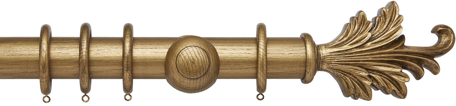 Ashbridge 45mm Wood Pole, Baroque Gold, Tatton