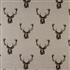 Fryetts Novelty Time Stags Charcoal Fabric