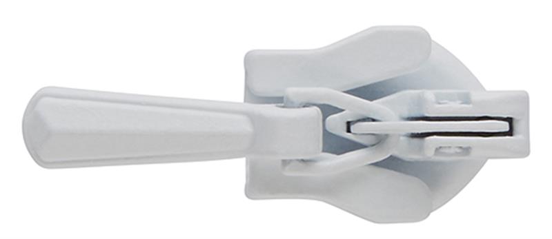 YKK Enamelled Auto-Lock Zip Sliders,White