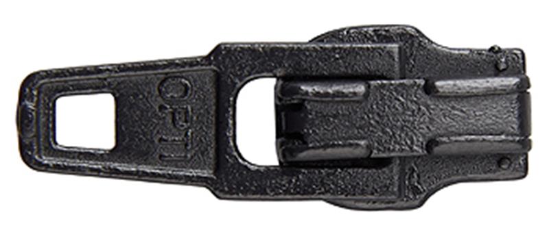 Hallis Enamelled Zip Auto-Lock Sliders, Black