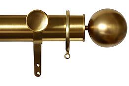 Jones Esquire 50mm Metal Curtain Pole Brushed Gold, Sphere