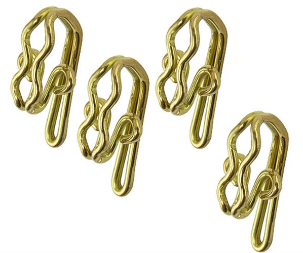 Hallis Brass Curtain Hooks