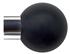 Jones Strand 35mm Pole Finial Only Chrome, Charcoal Painted Ball