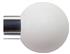 Jones Strand 35mm Pole Finial Only Chrome, Stone Painted Ball