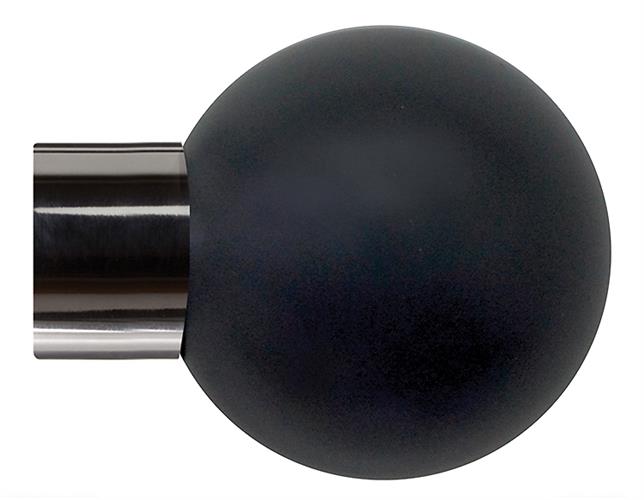 Jones Strand 35mm Pole Finial Only Black Nickel, Charcoal Painted Ball