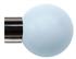 Jones Strand 35mm Pole Finial Only Black Nickel, Sky Painted Ball