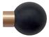 Jones Strand 35mm Pole Finial Only Rose Gold, Charcoal Painted Ball