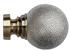 Speedy Poles Apart 35mm Pole Finials Antique Brass, Textured Ball
