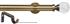 Speedy 35mm Eyelet Standard Pole, Antique Brass, Segmented Ball