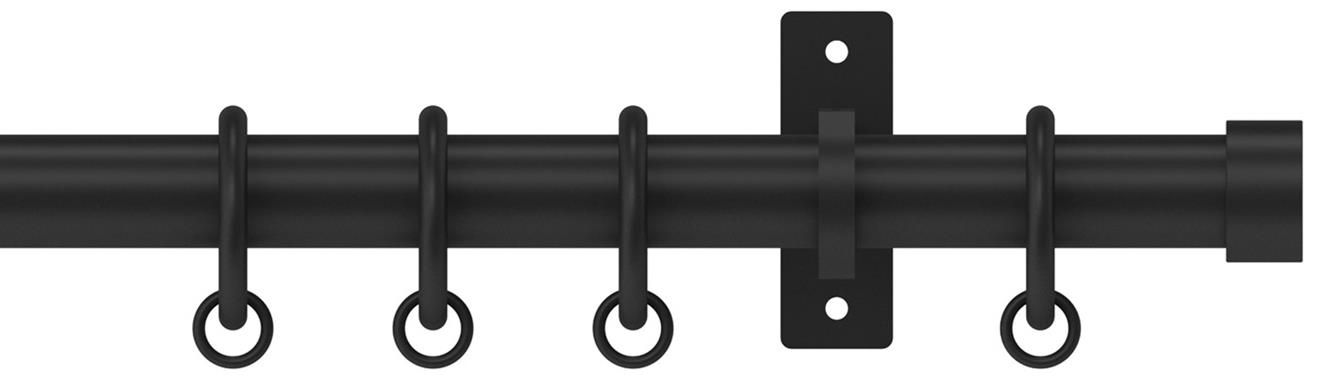 Arc 25mm Metal Pole Soft Black, Stud